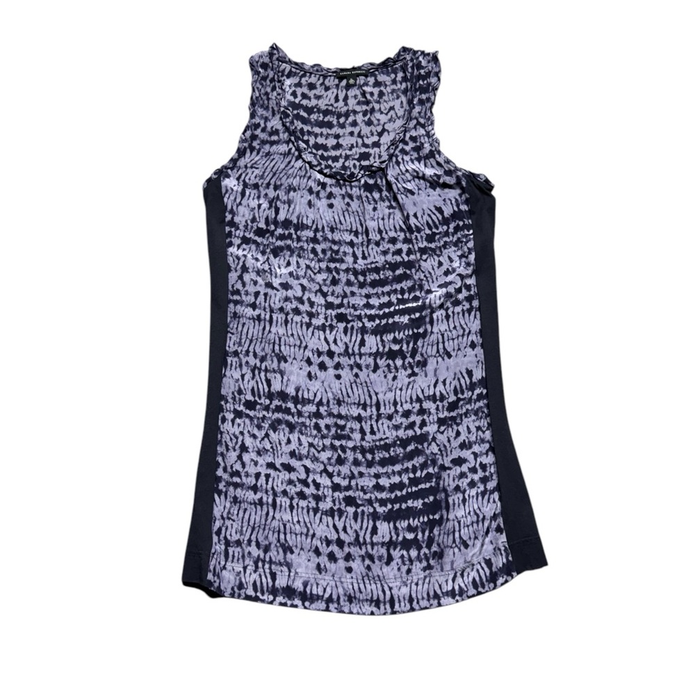 Banana Republic Tie Dye Silk Sheath Dress Size‎ XL Lightweight Blue Work Career